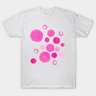 Circles Large Small Pink T-Shirt